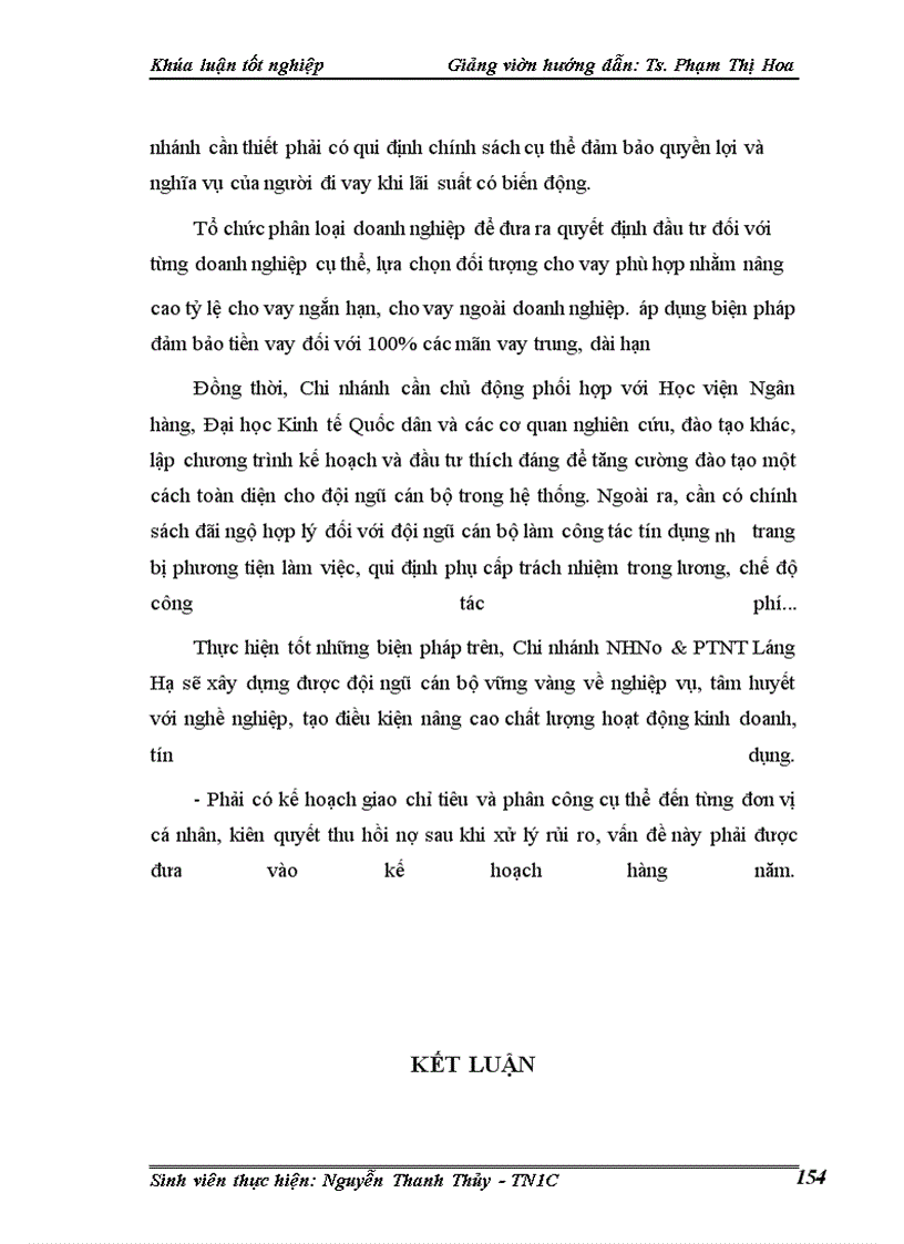 image for page Một số giải pháp phòng ngừa và hạn chế rủi ro tín dụng tại Chi nhánh Ngân hàng nông nghiệp và phát triển nông thôn Láng Hạ.