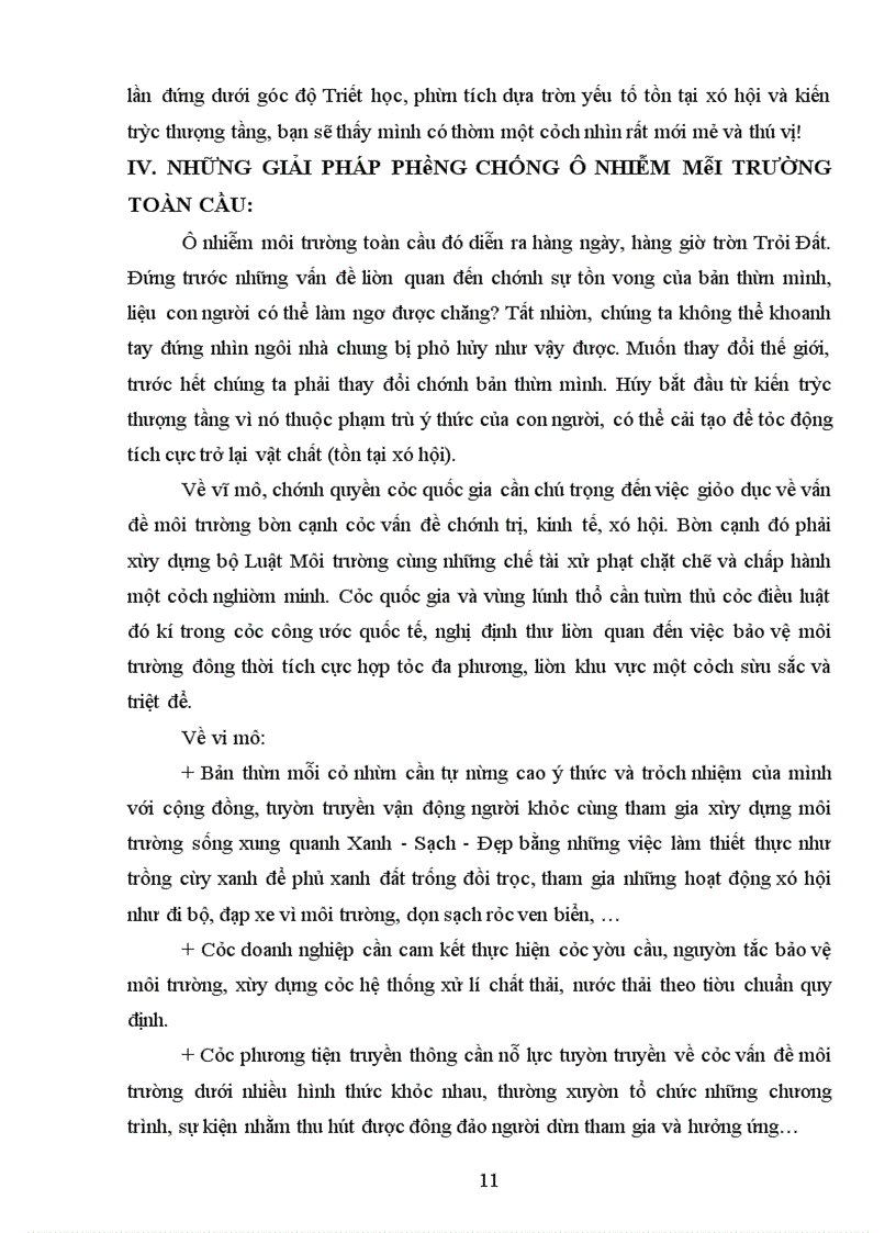 image for page Những giải pháp phòng chống Ô nhiễm môi trường toàn cầu.