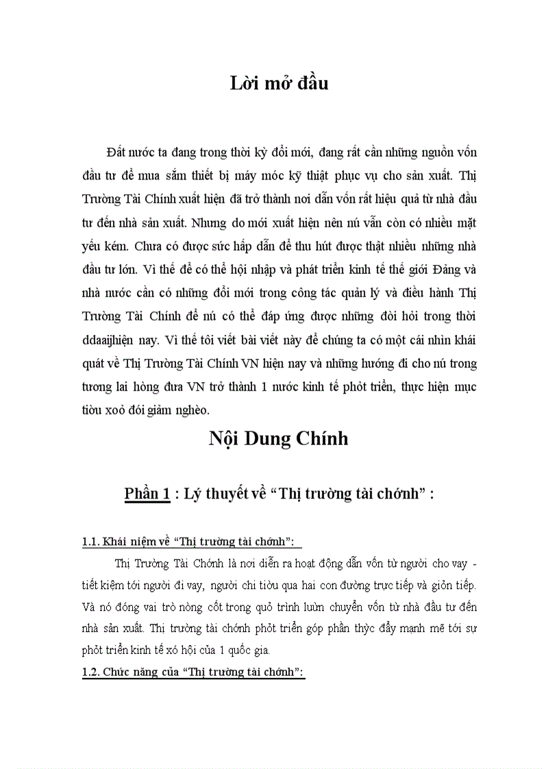 image for page Thực tiễn về Thị Trường Tài Chính ở Việt Nam.Những định hướng, giải pháp, kiến nghị.