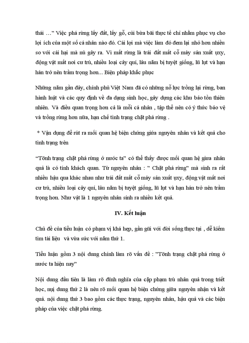 image for page Phân tích triết học tình trạng chặt phá rừng