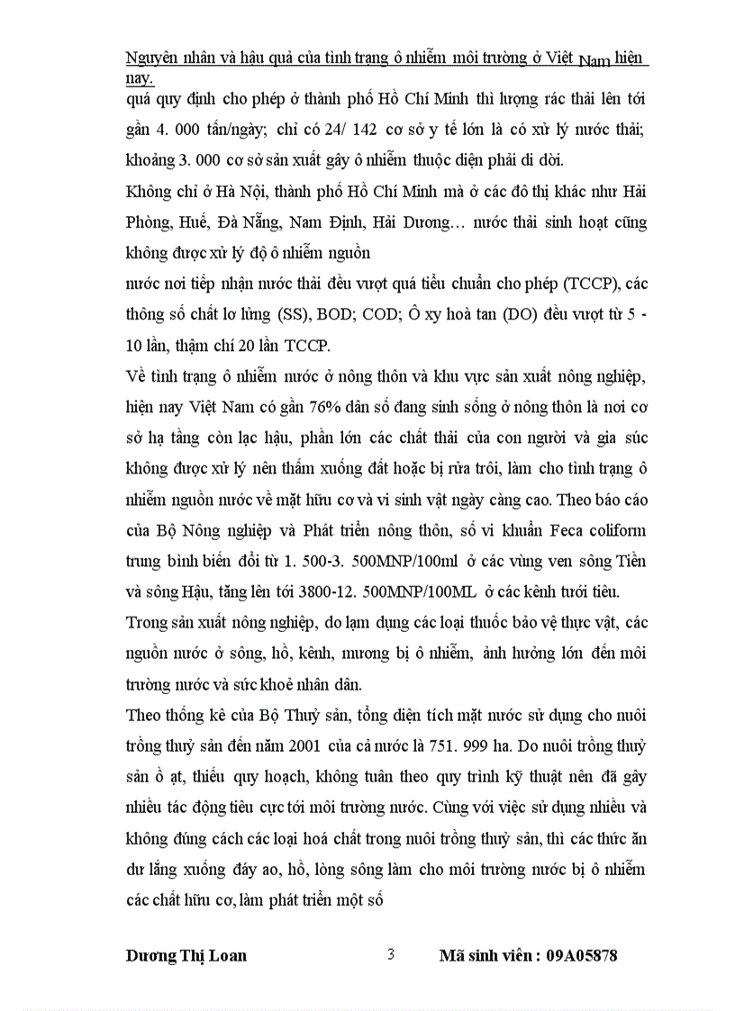 image for page Nguyên nhân và hậu quả của tình trạng ô nhiễm môi trường ở Việt Nam hiện nay.