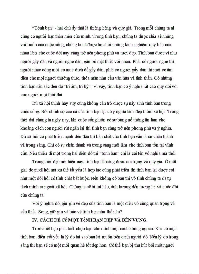 image for page Tình bạn chân thành