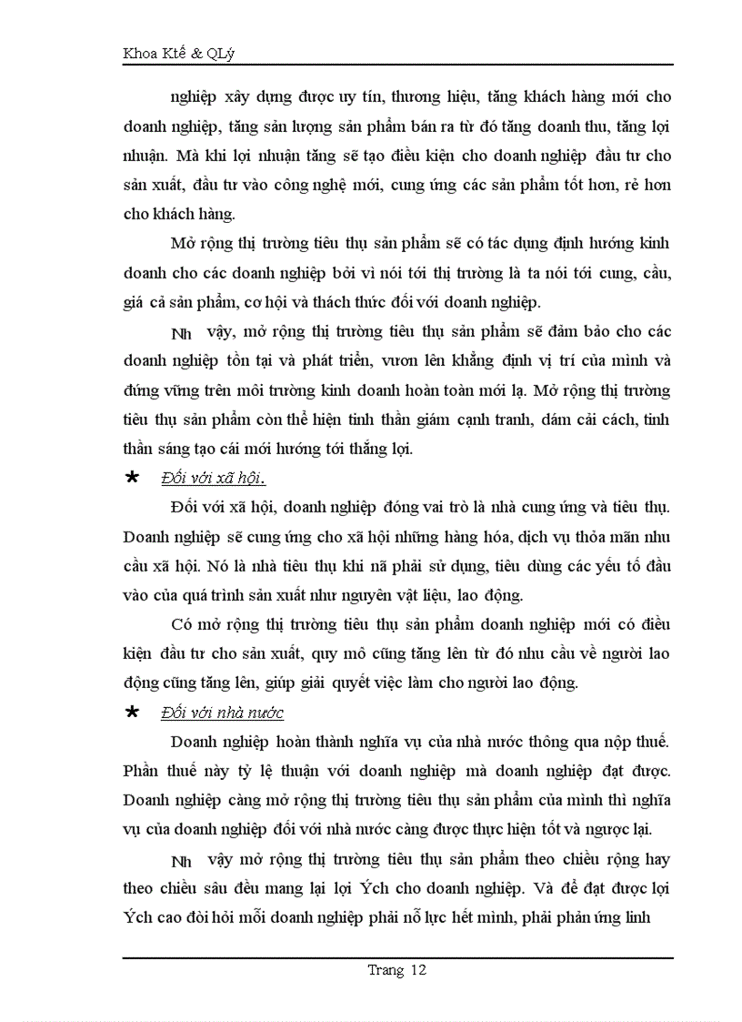 image for page Những vấn đề cơ bản về thị trường và mở rộng thị trường tiêu thụ sản phẩm