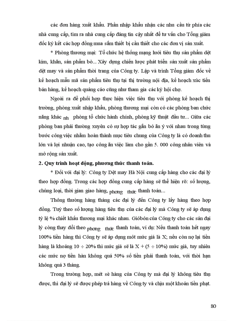 image for page Hoạt động tiêu thụ sản phẩm tại Công ty Dệt may Hà Nội