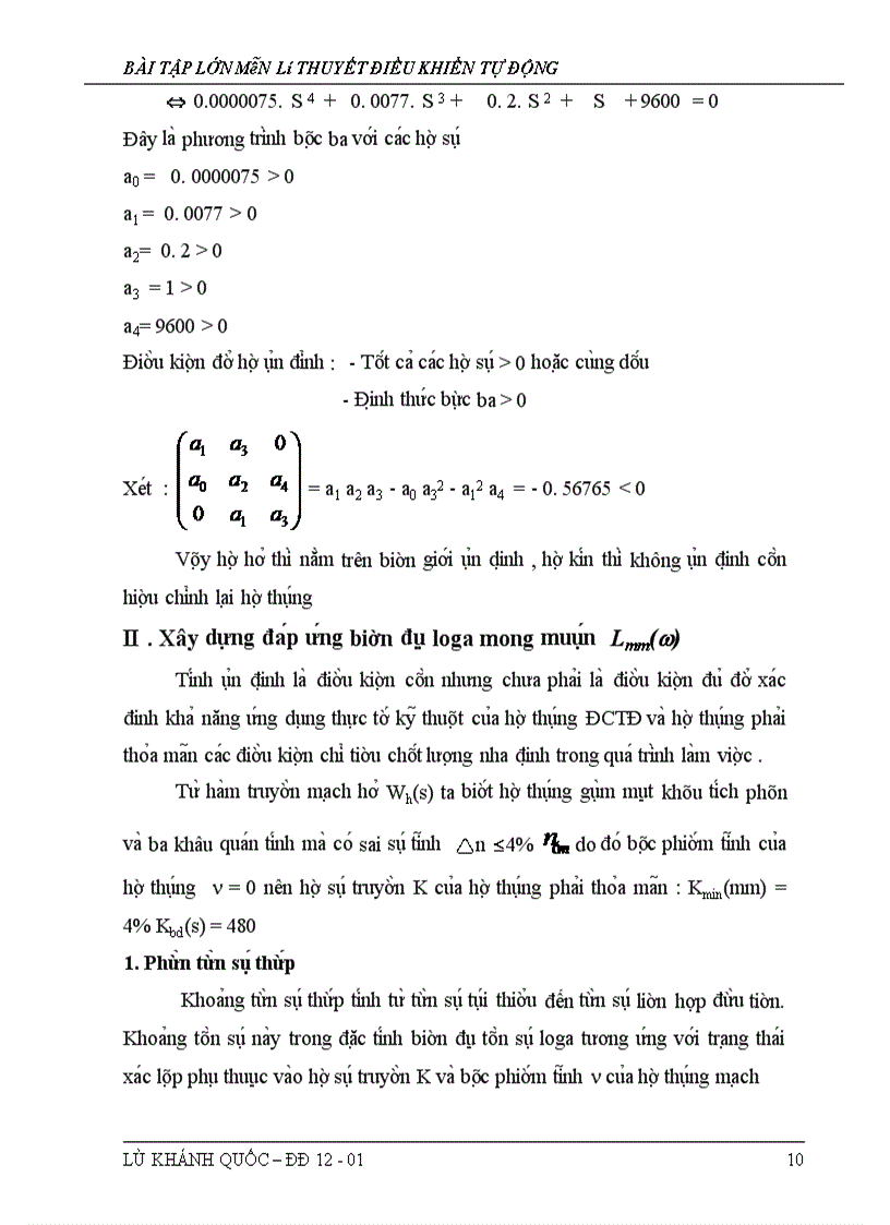 image for page Bài tập lớn môn lý thuyết điều khiển tự động