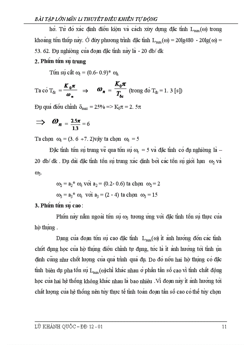 image for page Bài tập lớn môn lý thuyết điều khiển tự động