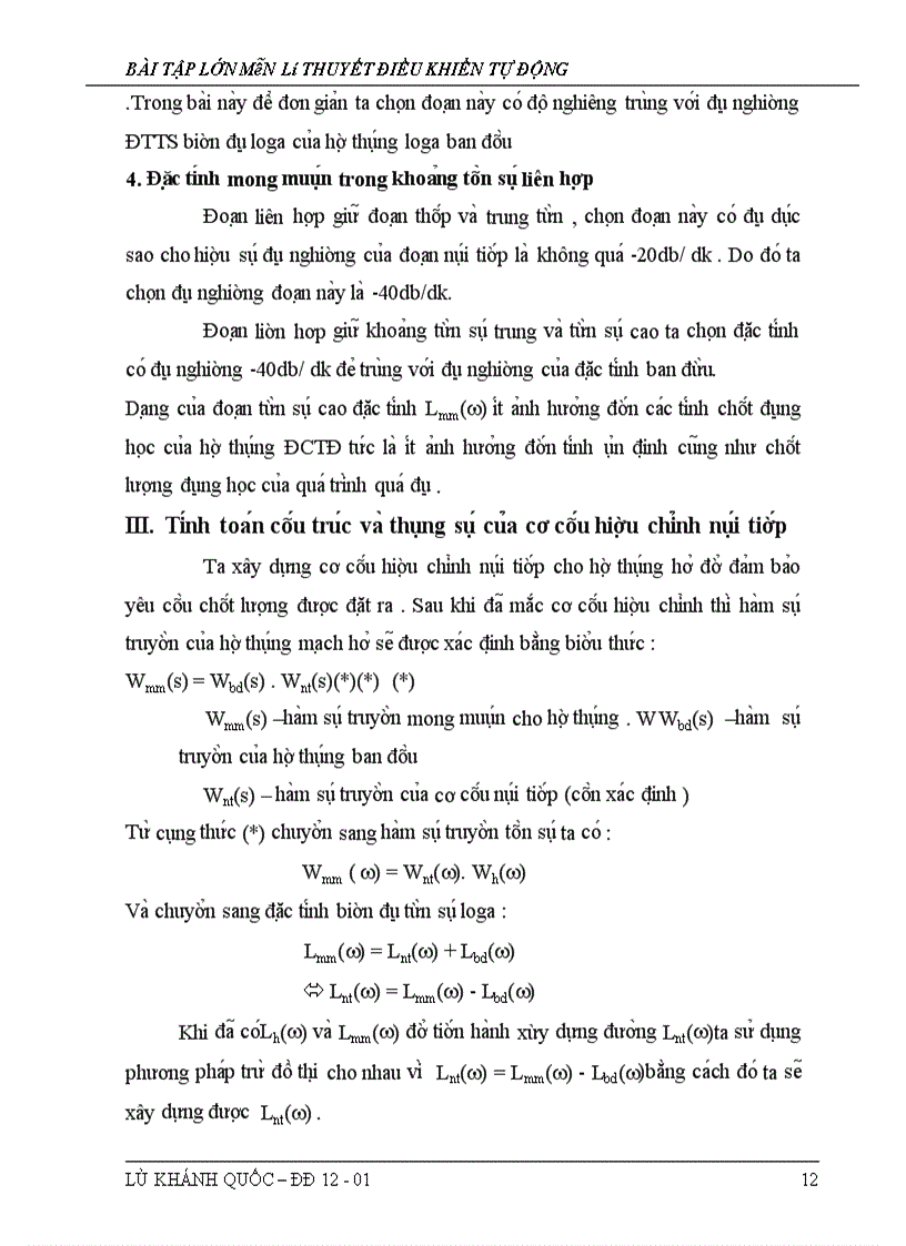image for page Bài tập lớn môn lý thuyết điều khiển tự động