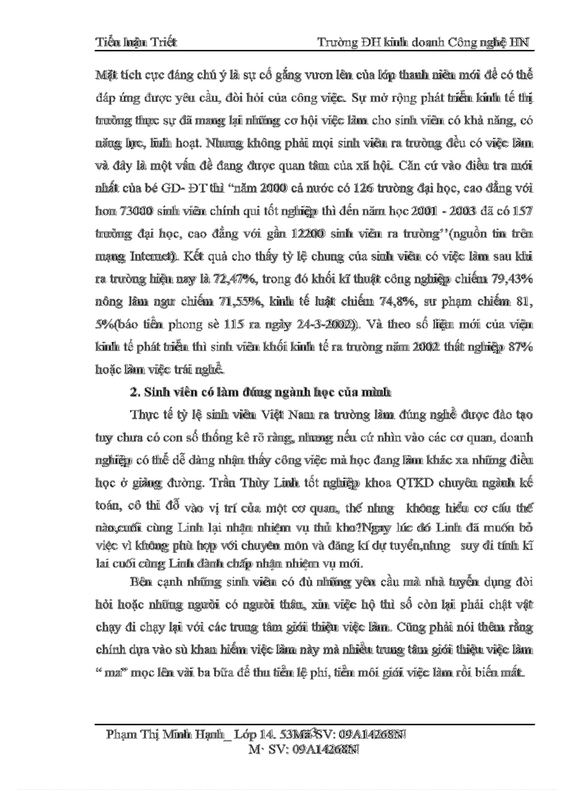 image for page Vận dụng quan điểm toàn diện và quan điểm phát triển để giải thích nguyên nhân vấn đề thất nghiệp của sinh viên sau khi ra trường