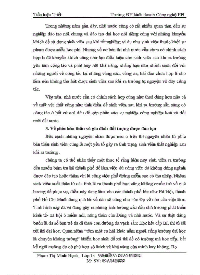 image for page Vận dụng quan điểm toàn diện và quan điểm phát triển để giải thích nguyên nhân vấn đề thất nghiệp của sinh viên sau khi ra trường