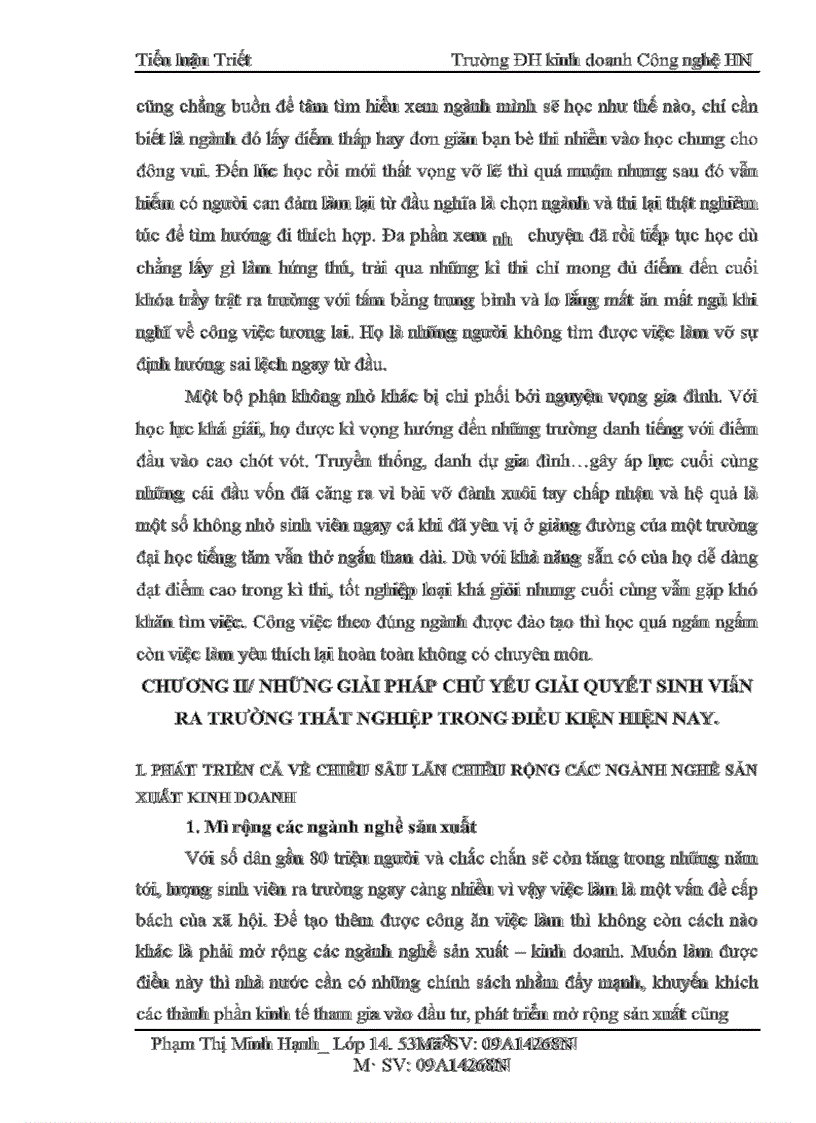 image for page Vận dụng quan điểm toàn diện và quan điểm phát triển để giải thích nguyên nhân vấn đề thất nghiệp của sinh viên sau khi ra trường