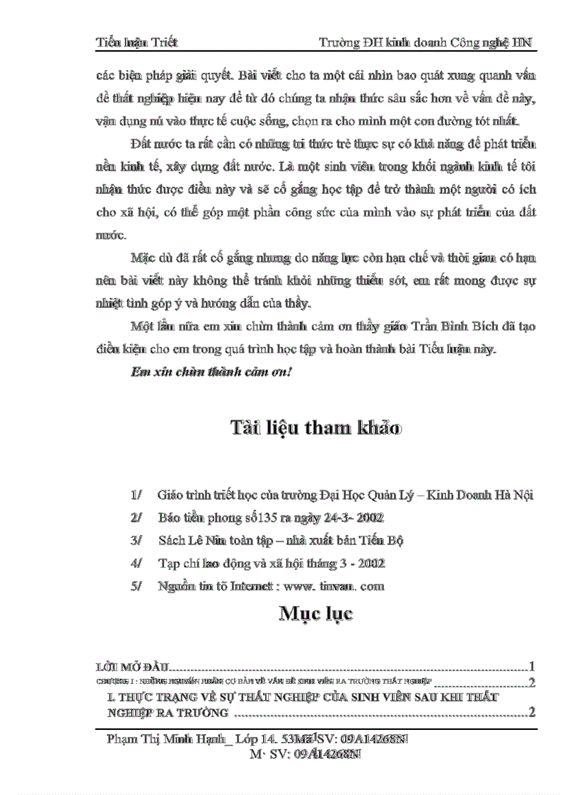 image for page Vận dụng quan điểm toàn diện và quan điểm phát triển để giải thích nguyên nhân vấn đề thất nghiệp của sinh viên sau khi ra trường