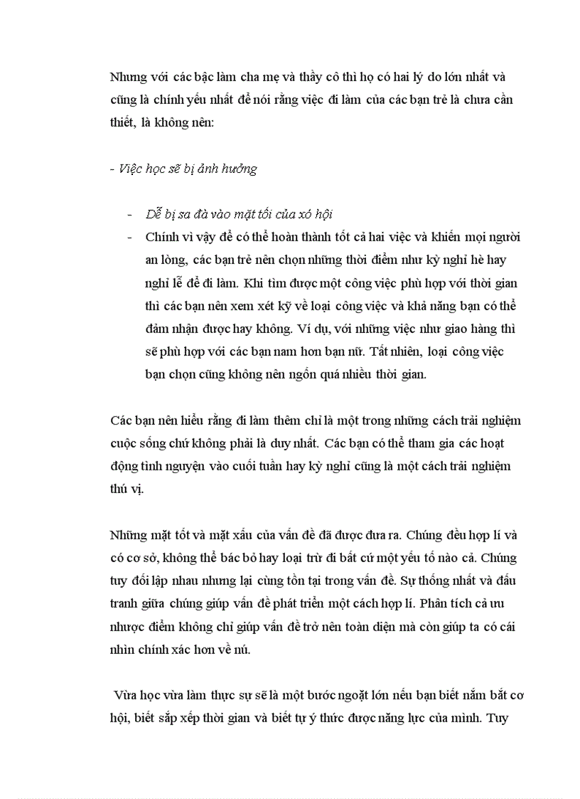 image for page Vấn đề vừa học vừa làm của sinh viên dưới góc nhìn của quy luật mâu thuẫn