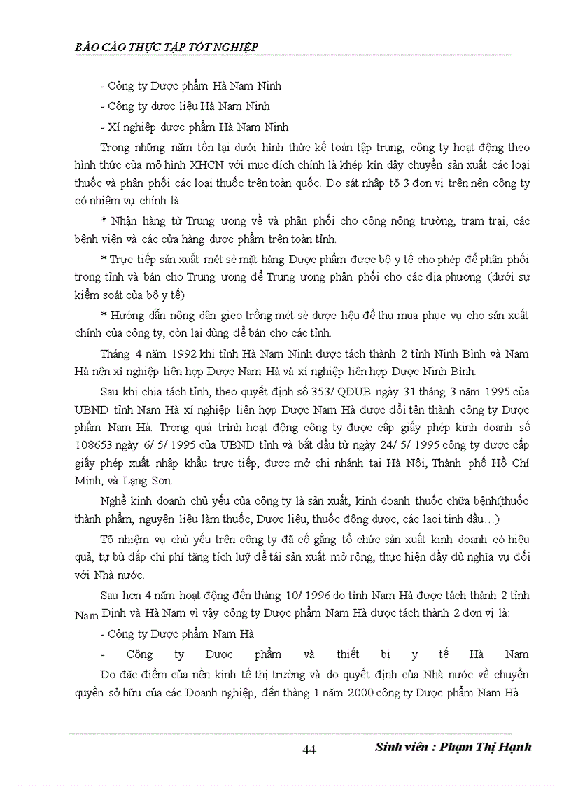 image for page Hoàn thiện công tác kế toán tài sản cố định và khấu hao tài sản cố định tại công ty Cổ phần dược phẩm Nam Hà