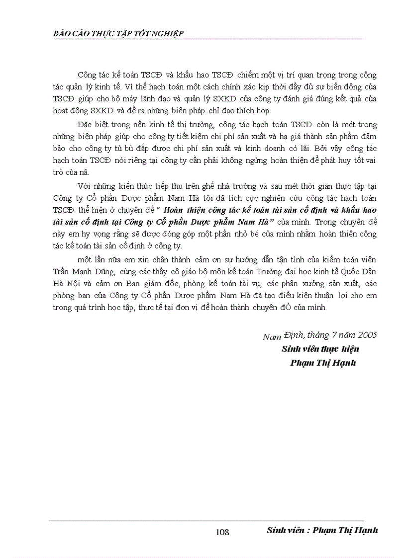 image for page Hoàn thiện công tác kế toán tài sản cố định và khấu hao tài sản cố định tại công ty Cổ phần dược phẩm Nam Hà