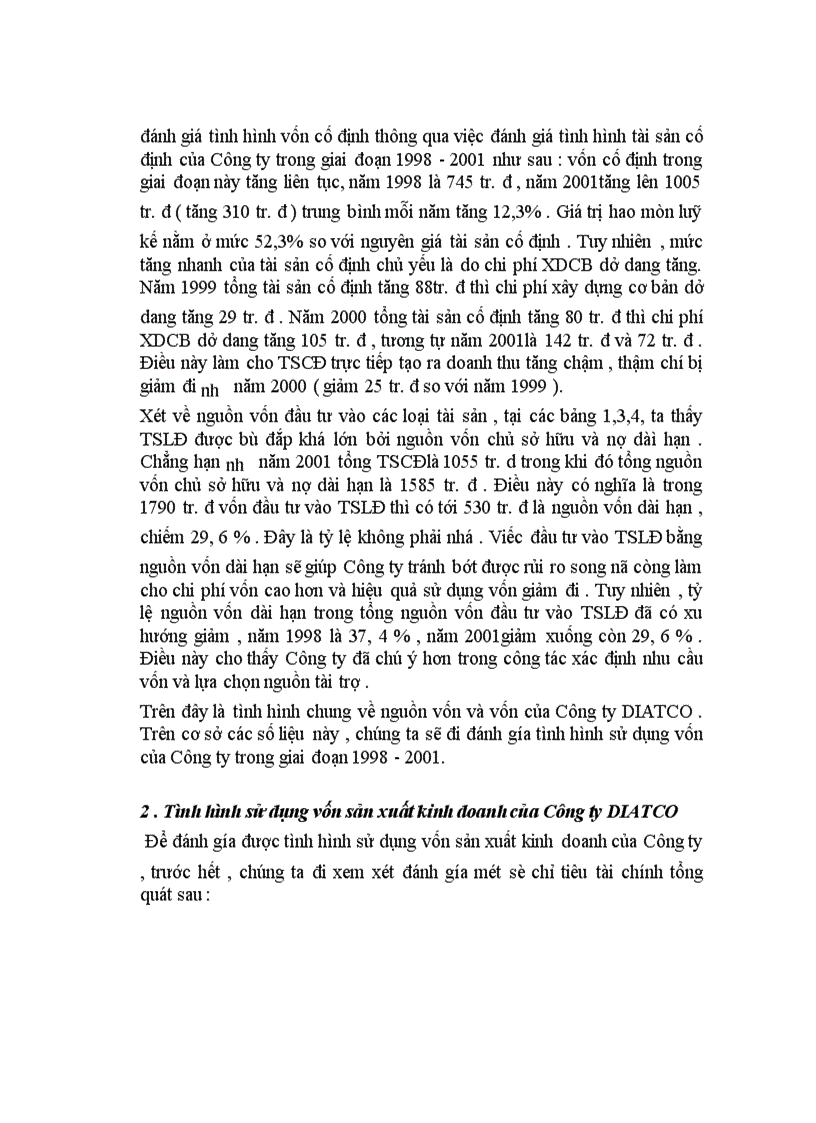 image for page Giải pháp nhằm góp phần nâng cao hiệu quả sử dụng vốn tại công ty đầu tư và phát triển kỹ thuật việt - ý ( diatco ).