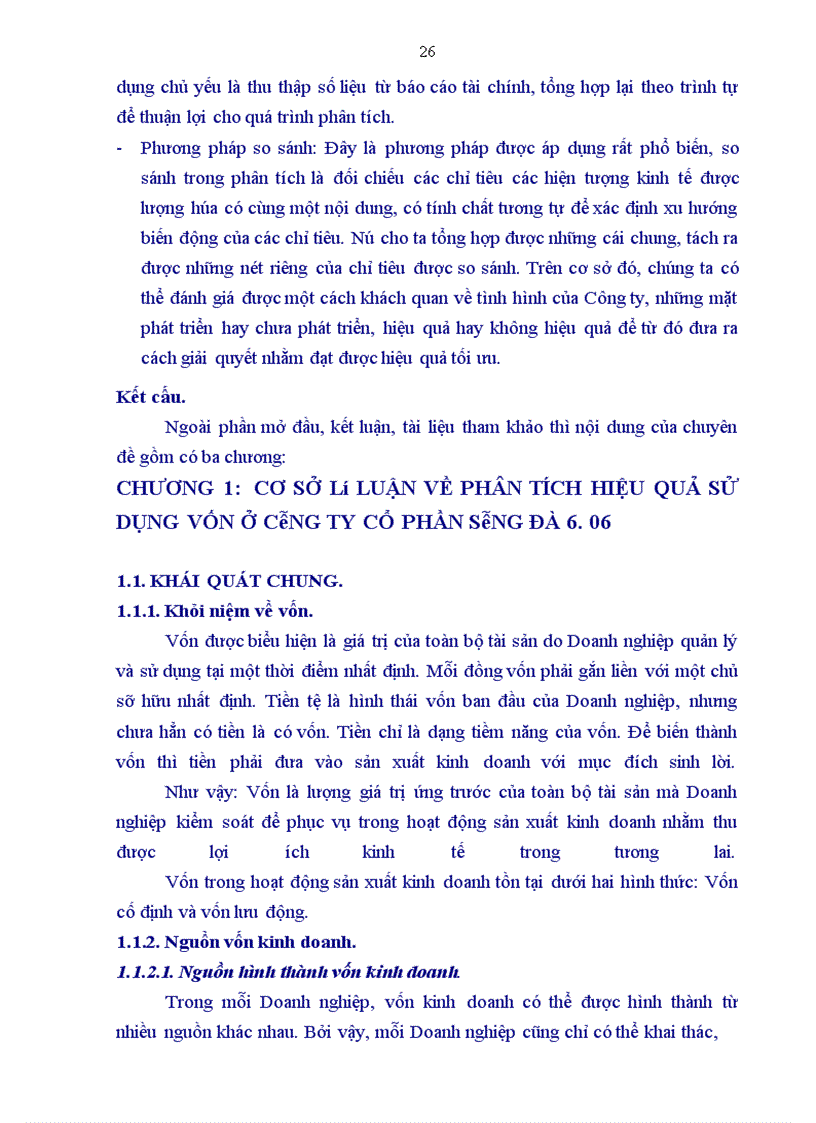 image for page Phân tích hiệu quả sử dụng vốn tại Công ty cổ phần Sông Đà 6.06