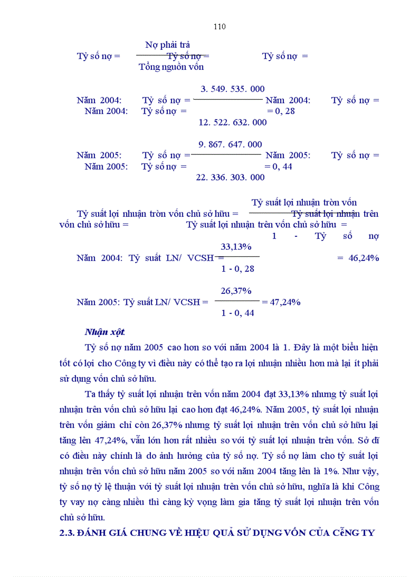 image for page Phân tích hiệu quả sử dụng vốn tại Công ty cổ phần Sông Đà 6.06