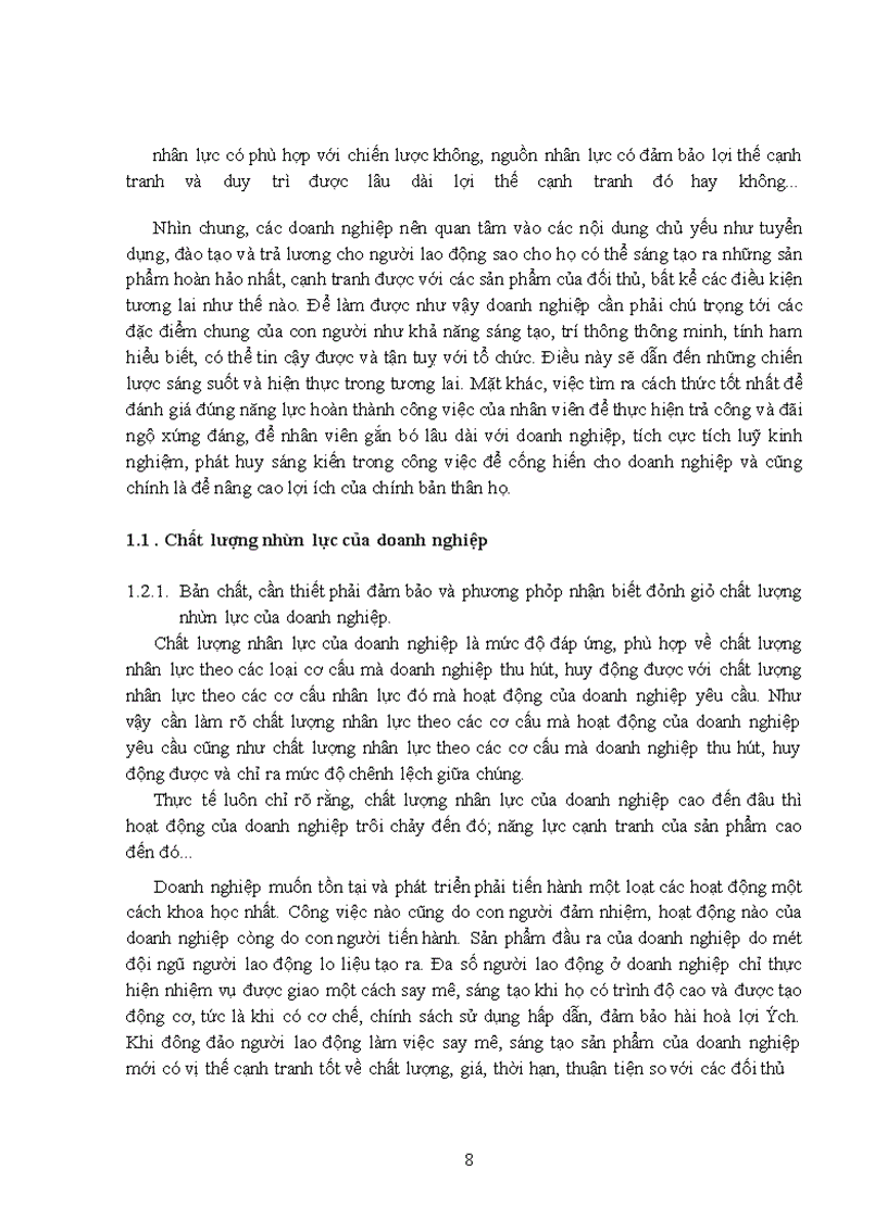 image for page Cơ sở lý luận về chất lượng nhân lực của doanh nghiệp