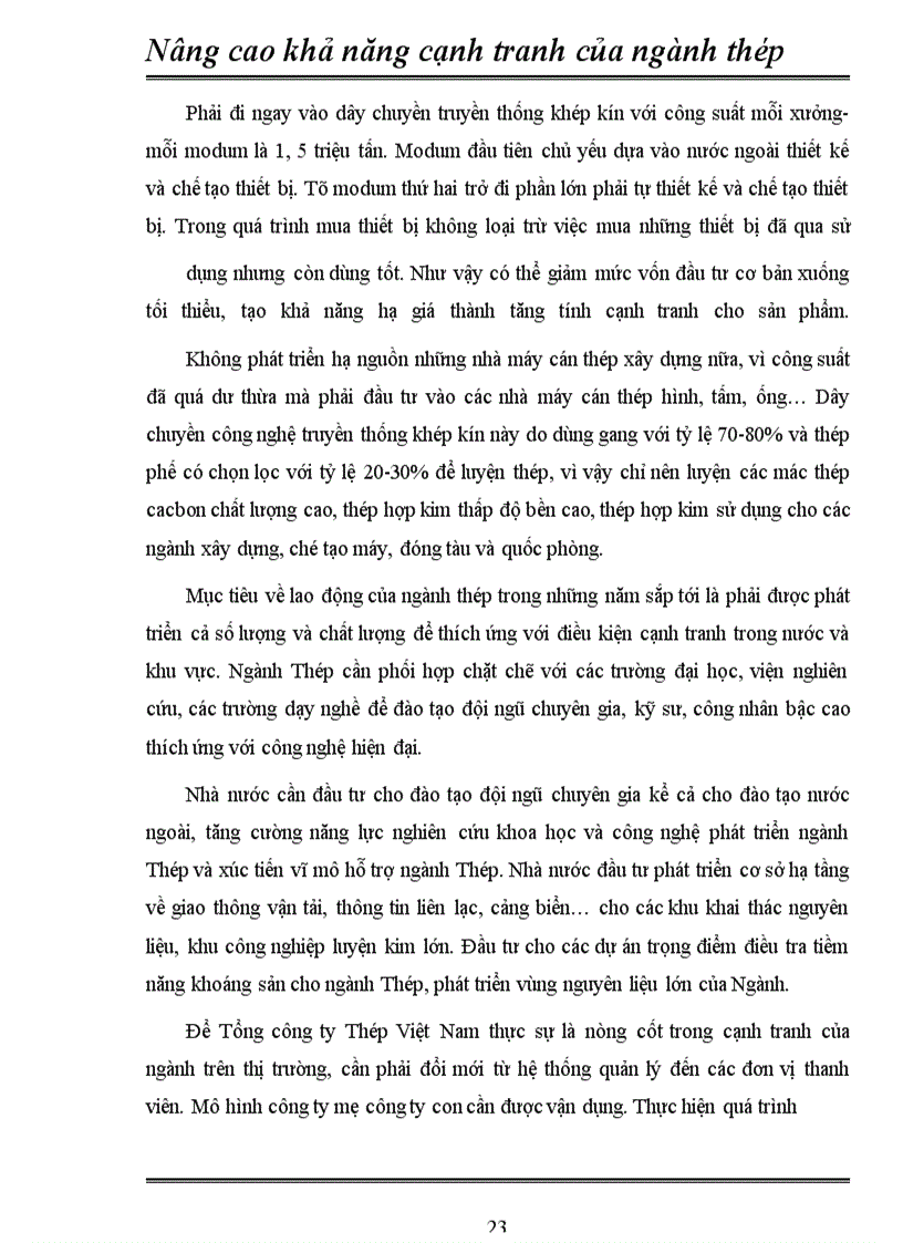 image for page Nâng cao khả năng cạnh tranh của ngành thép