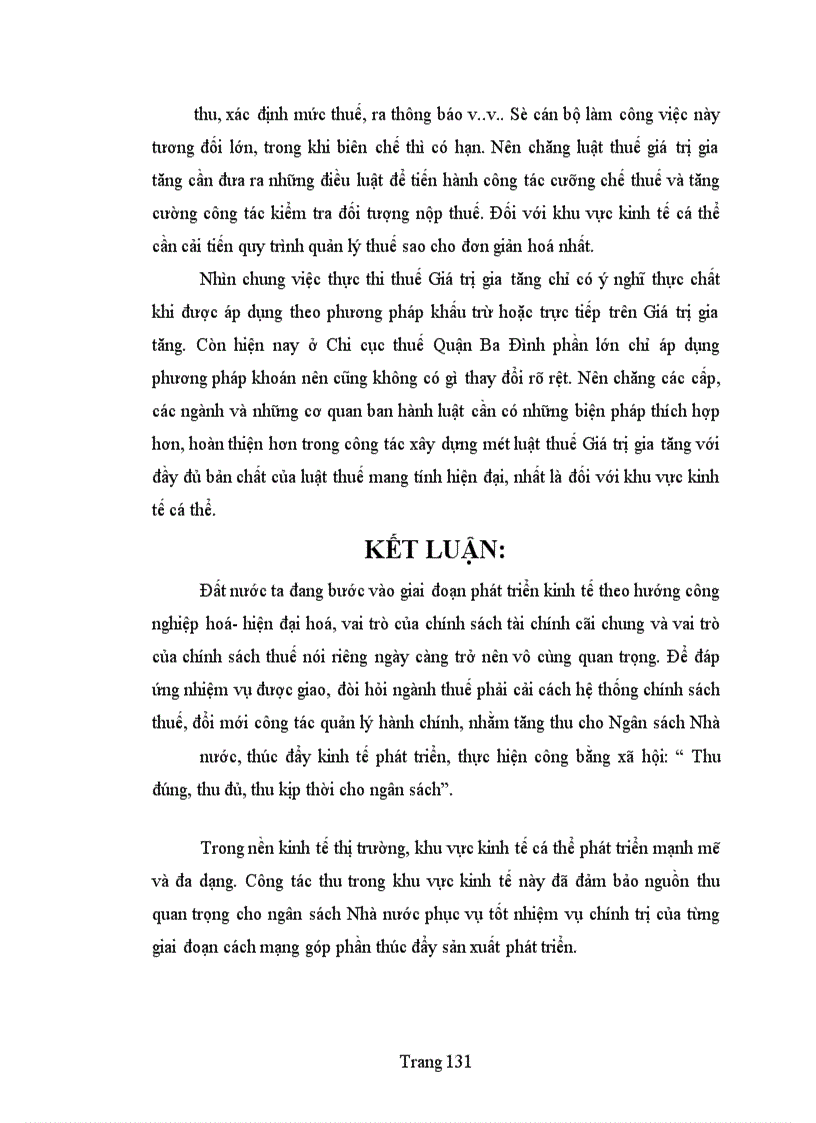 image for page Bàn về công tác quản lí thu thuế giá trị gia tăng ở khu vực kinh tế cá thể trên địa bàn quận Ba Đình