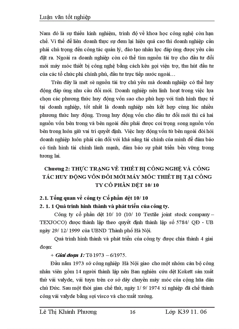 image for page Một số giải pháp huy động vốn đổi mới máy móc thiết bị công nghệ ở Công ty Cổ phần dệt