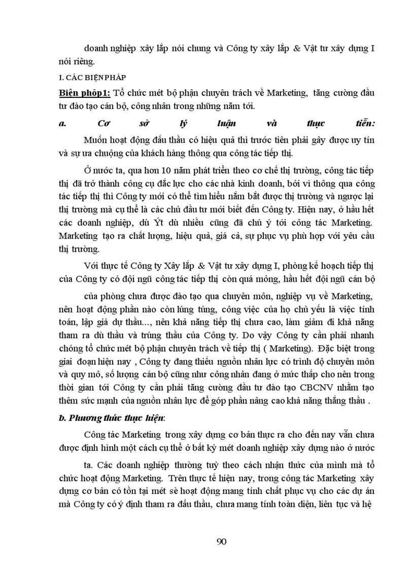 image for page Một số biện pháp nhằm nâng cao khả năng thắng thầu xây lắp ở Công ty Xây lắp & Vật tư xây dựng I