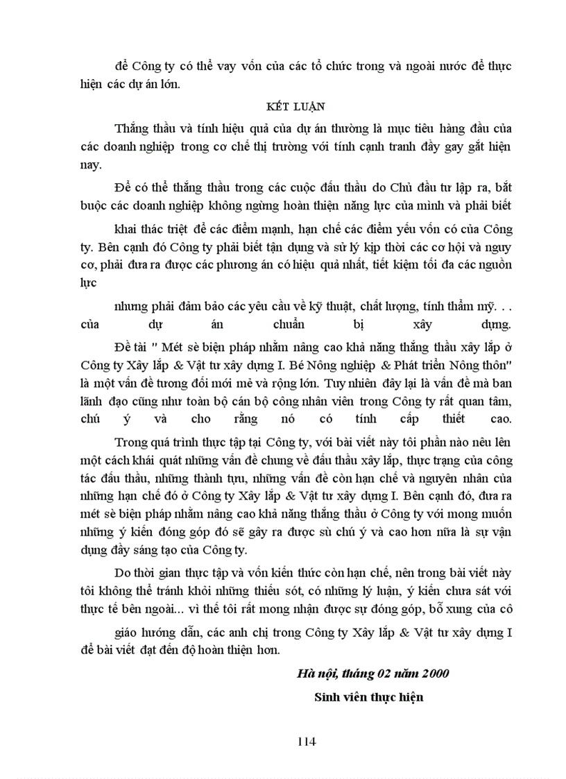 image for page Một số biện pháp nhằm nâng cao khả năng thắng thầu xây lắp ở Công ty Xây lắp & Vật tư xây dựng I
