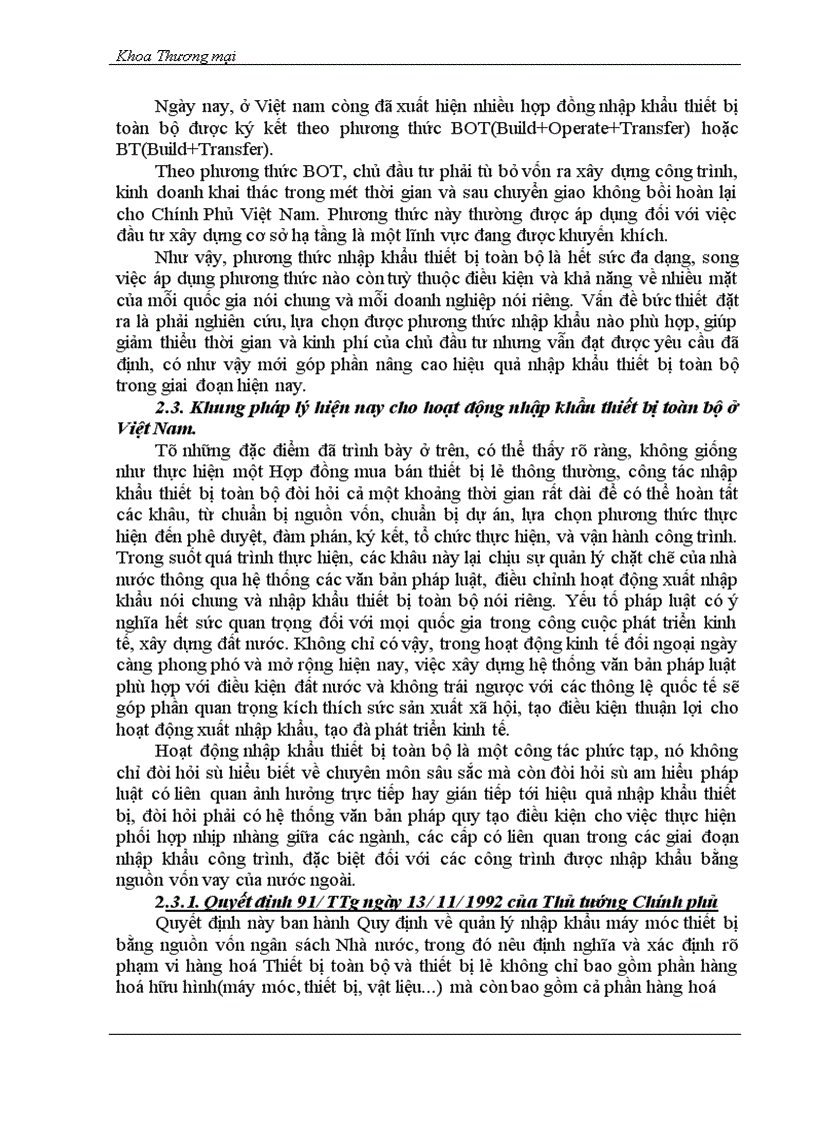 image for page Phân tích quy trình nhập khẩu thiết bị toàn bộ ở Công ty xuất nhập khẩu thiết bị toàn bộ và kỹ thuật