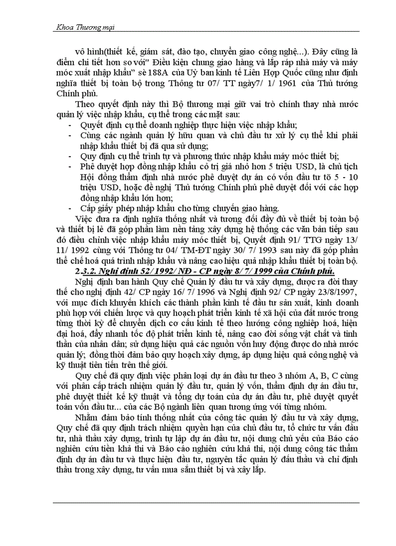 image for page Phân tích quy trình nhập khẩu thiết bị toàn bộ ở Công ty xuất nhập khẩu thiết bị toàn bộ và kỹ thuật