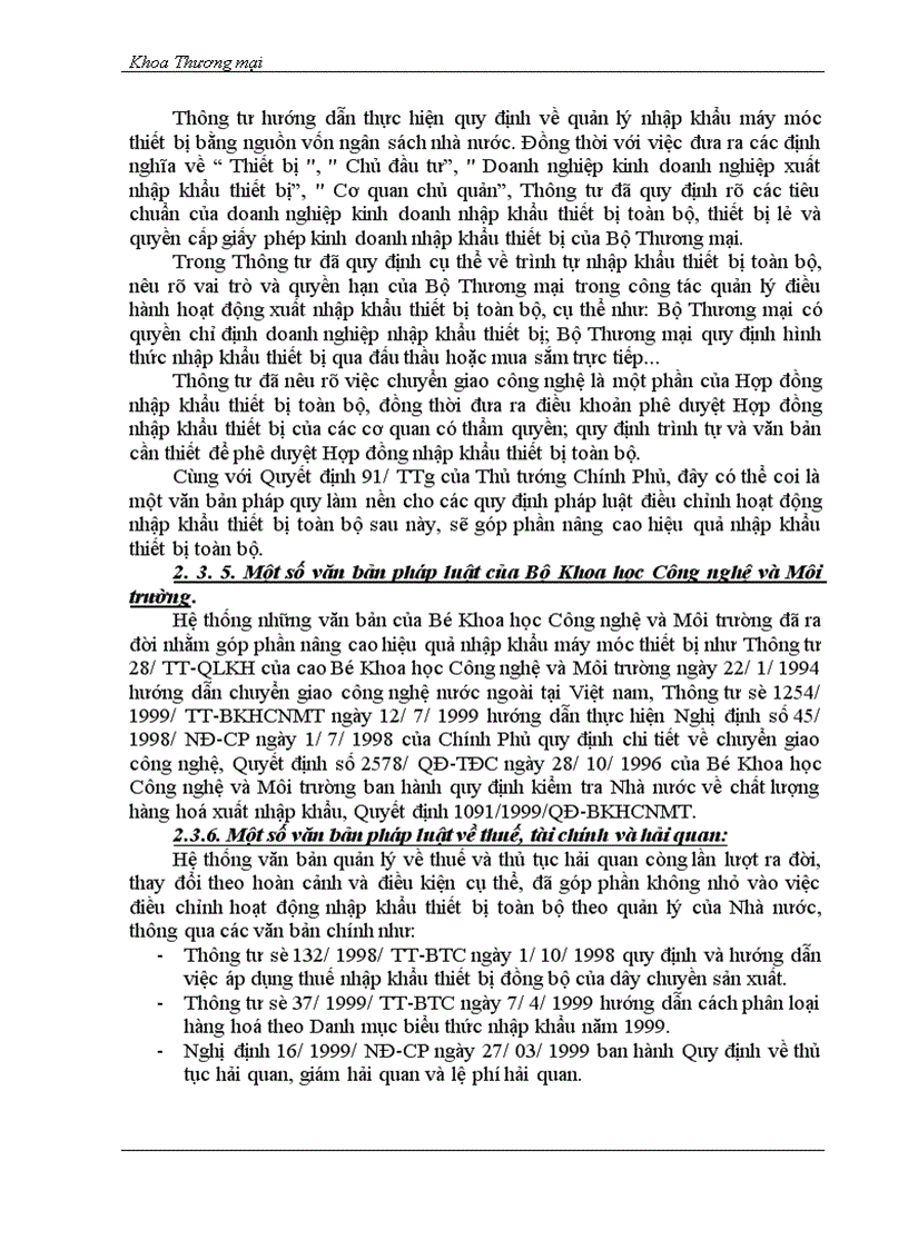 image for page Phân tích quy trình nhập khẩu thiết bị toàn bộ ở Công ty xuất nhập khẩu thiết bị toàn bộ và kỹ thuật