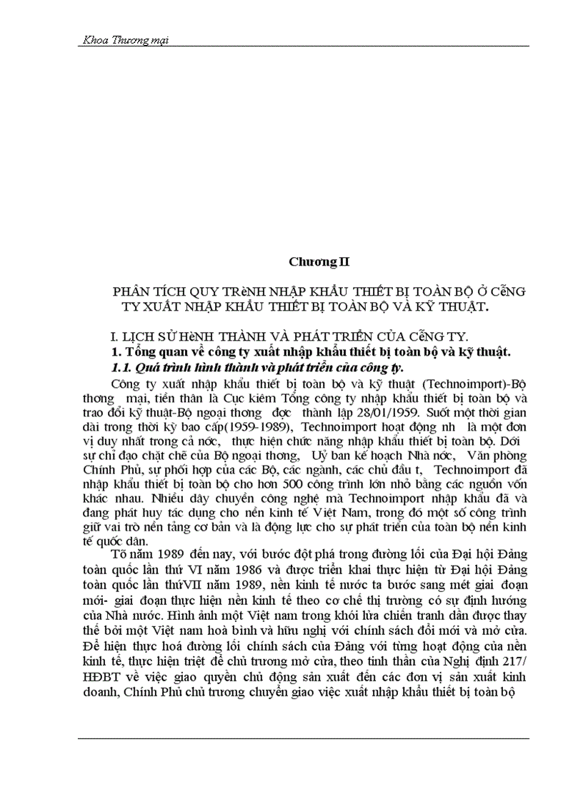image for page Phân tích quy trình nhập khẩu thiết bị toàn bộ ở Công ty xuất nhập khẩu thiết bị toàn bộ và kỹ thuật