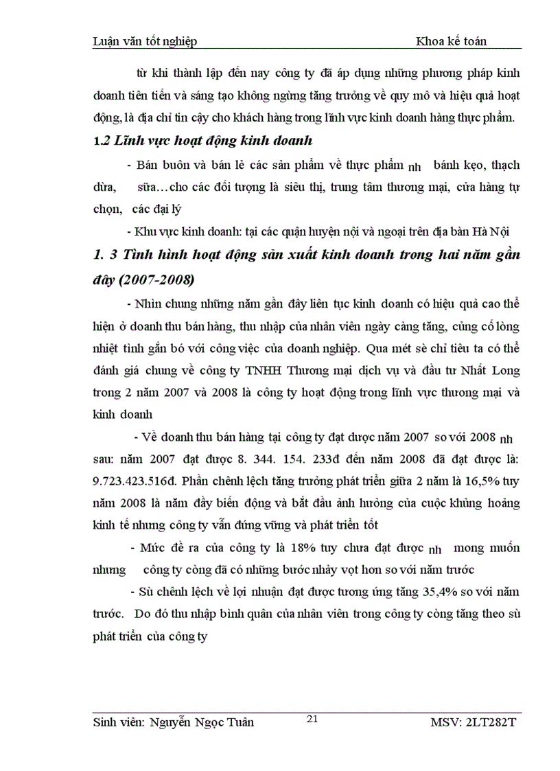 image for page Kế toán bán hàng và xác định kết quả bán hàng của công ty tnhh thương mại dịch vụ và đầu tư nhất long