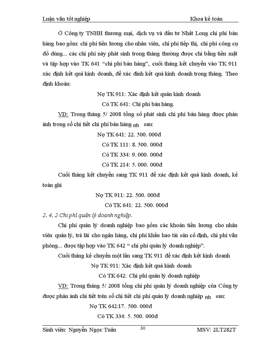 image for page Kế toán bán hàng và xác định kết quả bán hàng của công ty tnhh thương mại dịch vụ và đầu tư nhất long