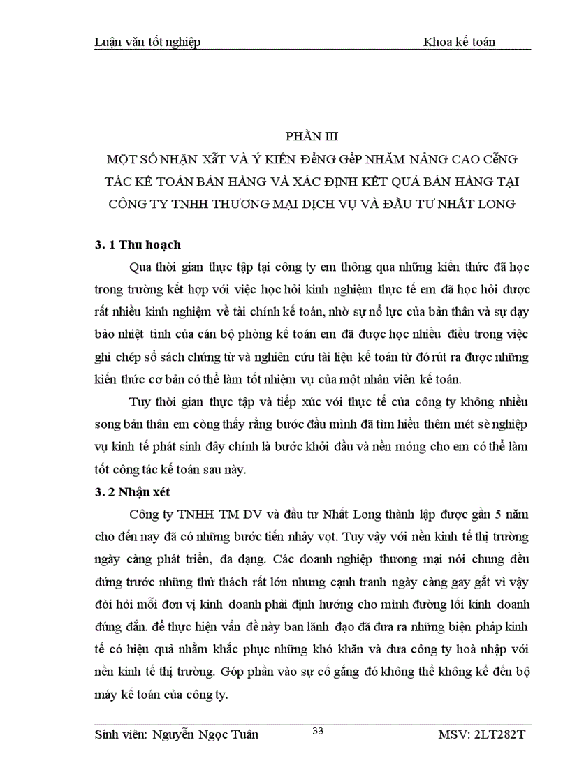 image for page Kế toán bán hàng và xác định kết quả bán hàng của công ty tnhh thương mại dịch vụ và đầu tư nhất long