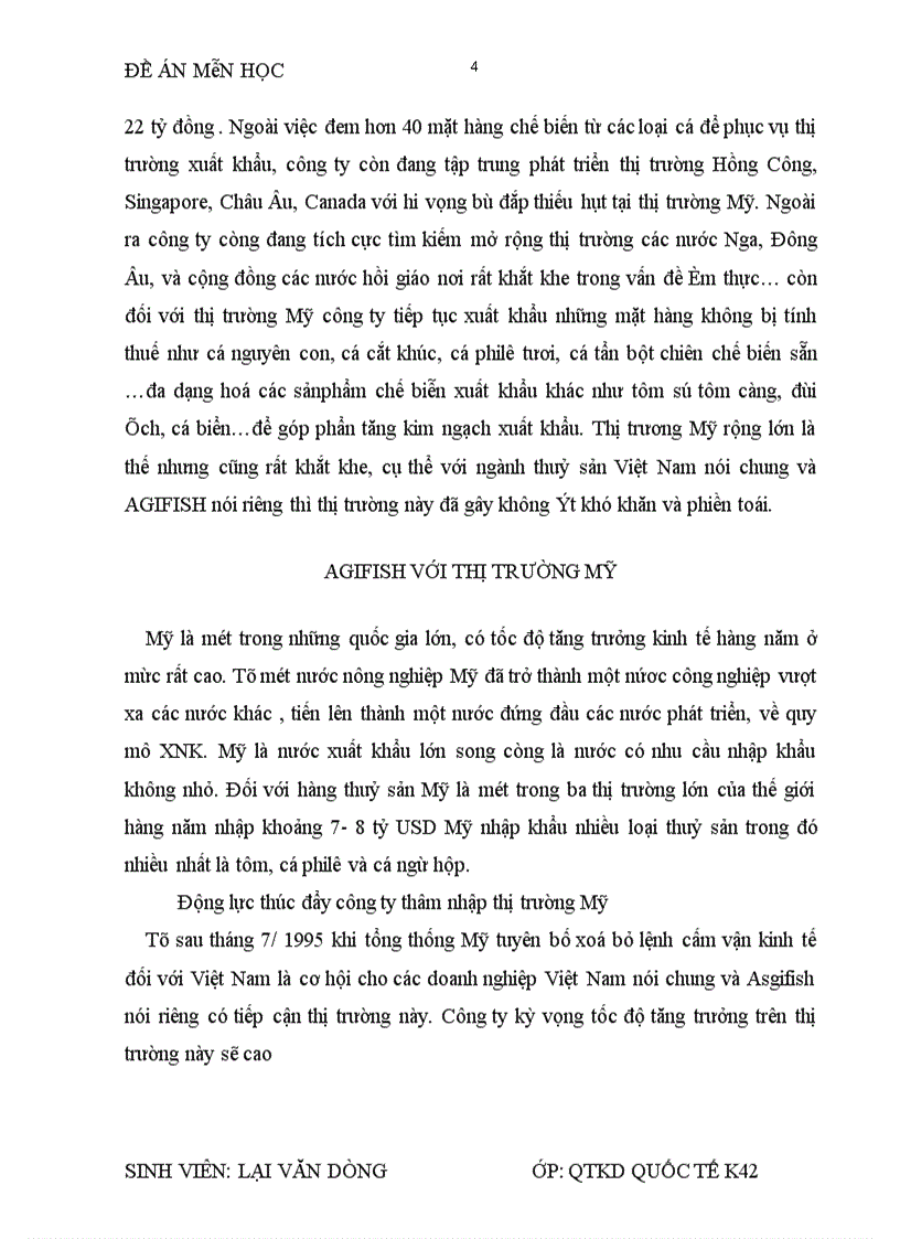 image for page Công ty Agifish thâm nhập vào thị trường Mỹ