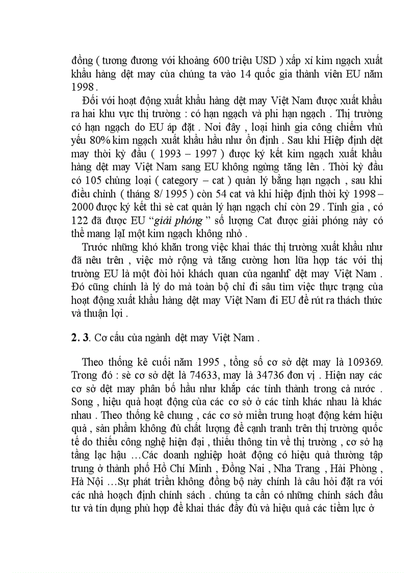 image for page Các giải pháp thúc đẩy thương mại Việt Nam – EU trong lĩnh vực dệt may .