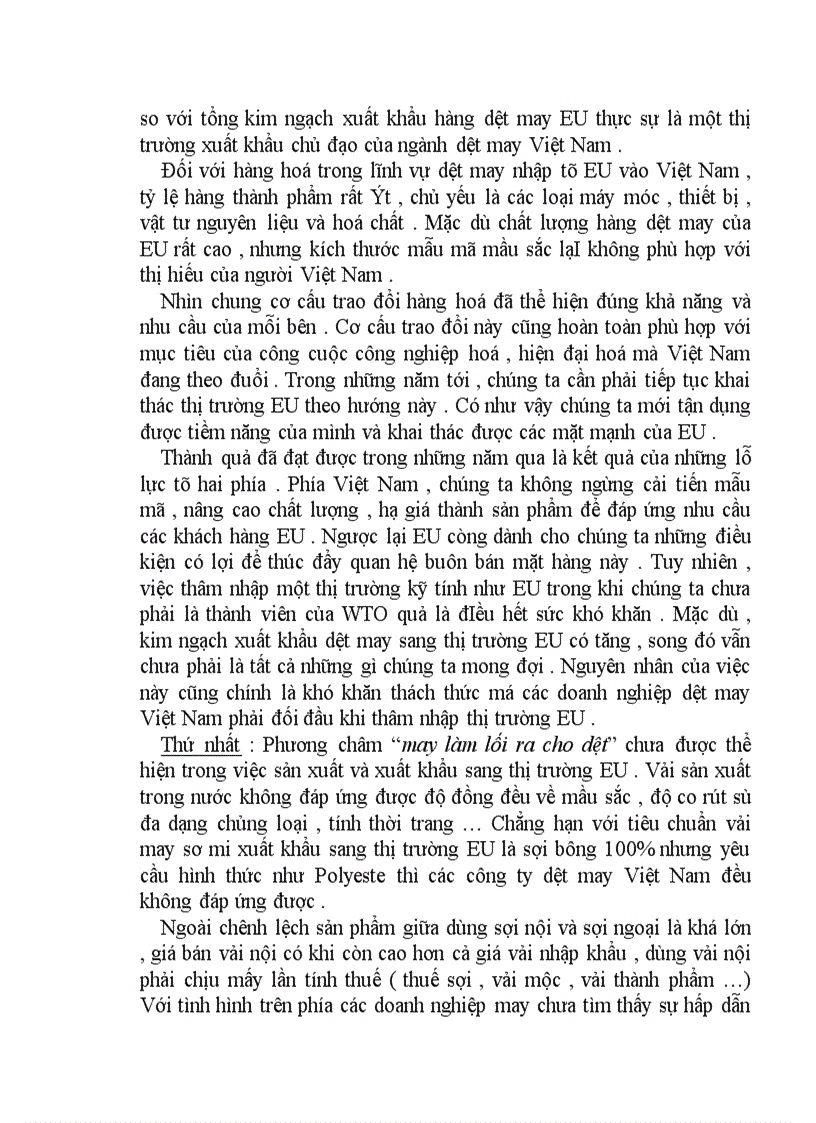 image for page Các giải pháp thúc đẩy thương mại Việt Nam – EU trong lĩnh vực dệt may .