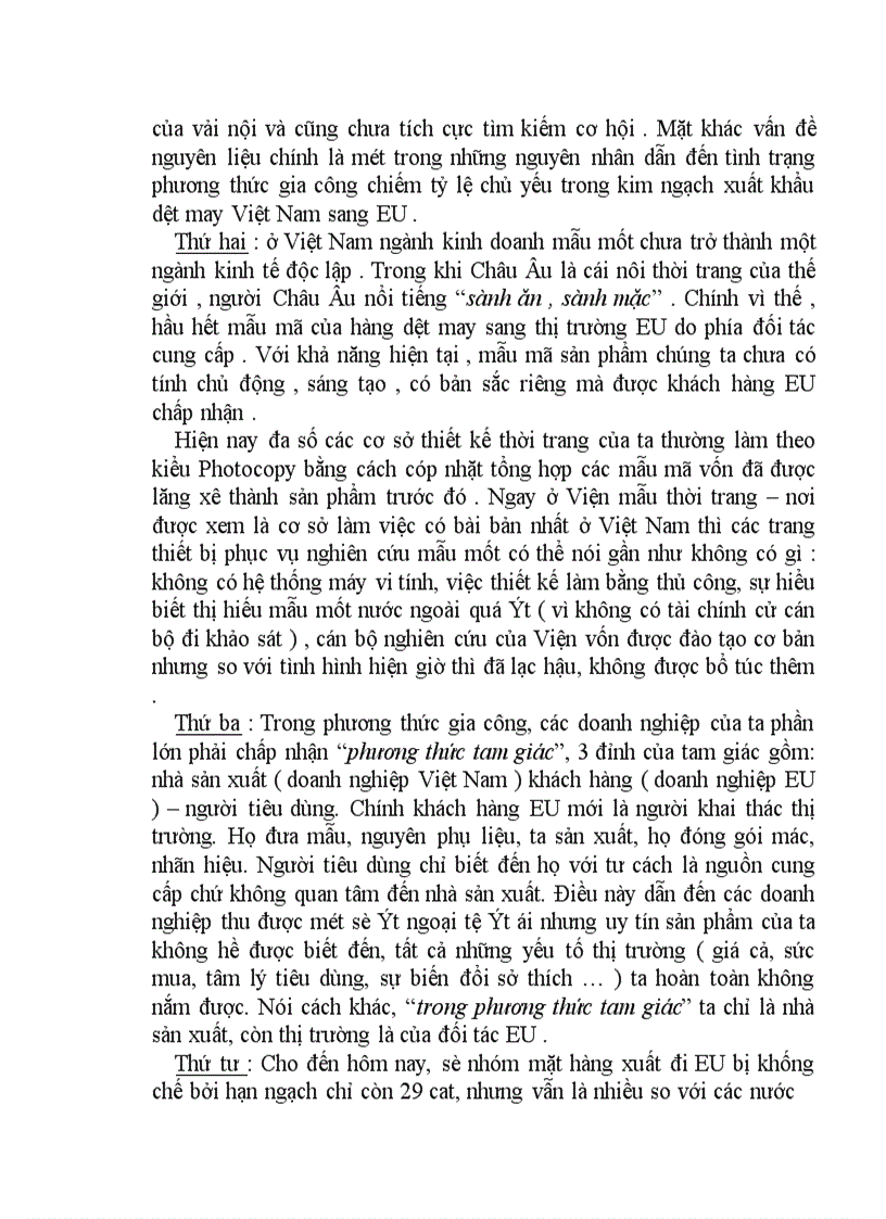 image for page Các giải pháp thúc đẩy thương mại Việt Nam – EU trong lĩnh vực dệt may .