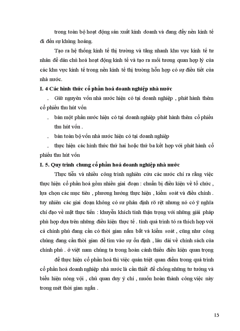 image for page Thực trạng và những vẫn đề liên quan trong quá trình cổ phần hoá doanh nghiệp nhà nước ở việt nam