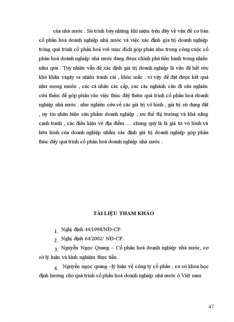 image for page Thực trạng và những vẫn đề liên quan trong quá trình cổ phần hoá doanh nghiệp nhà nước ở việt nam