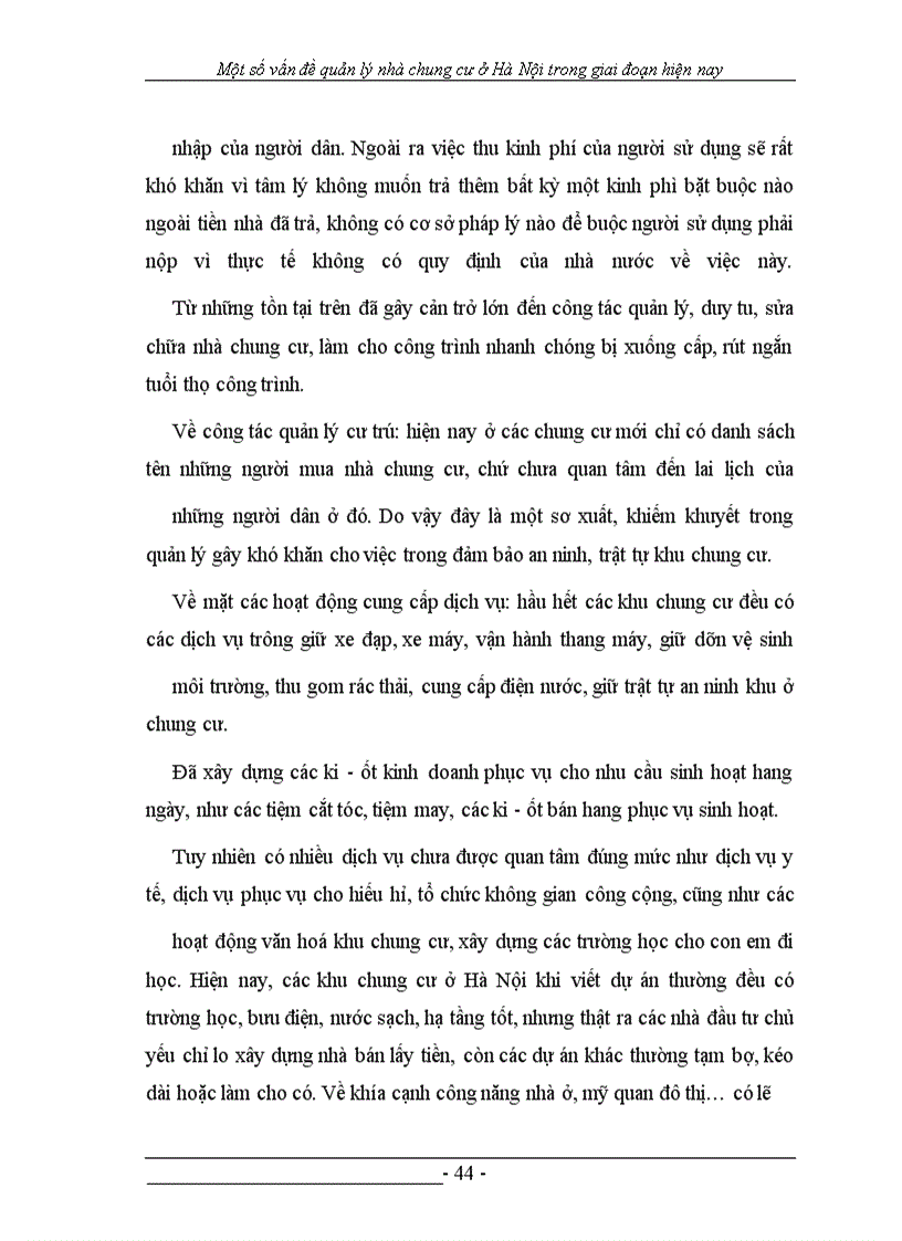 image for page Một số vấn đề quản lý chung cư ở HÀ NỘI trong giai đoạn hiện nay