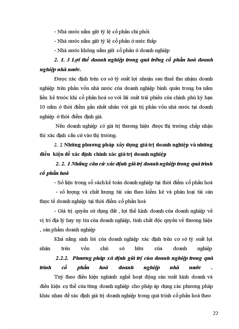 image for page Xác định giá trị doanh nghiệp trong quá trình cổ phần hoá