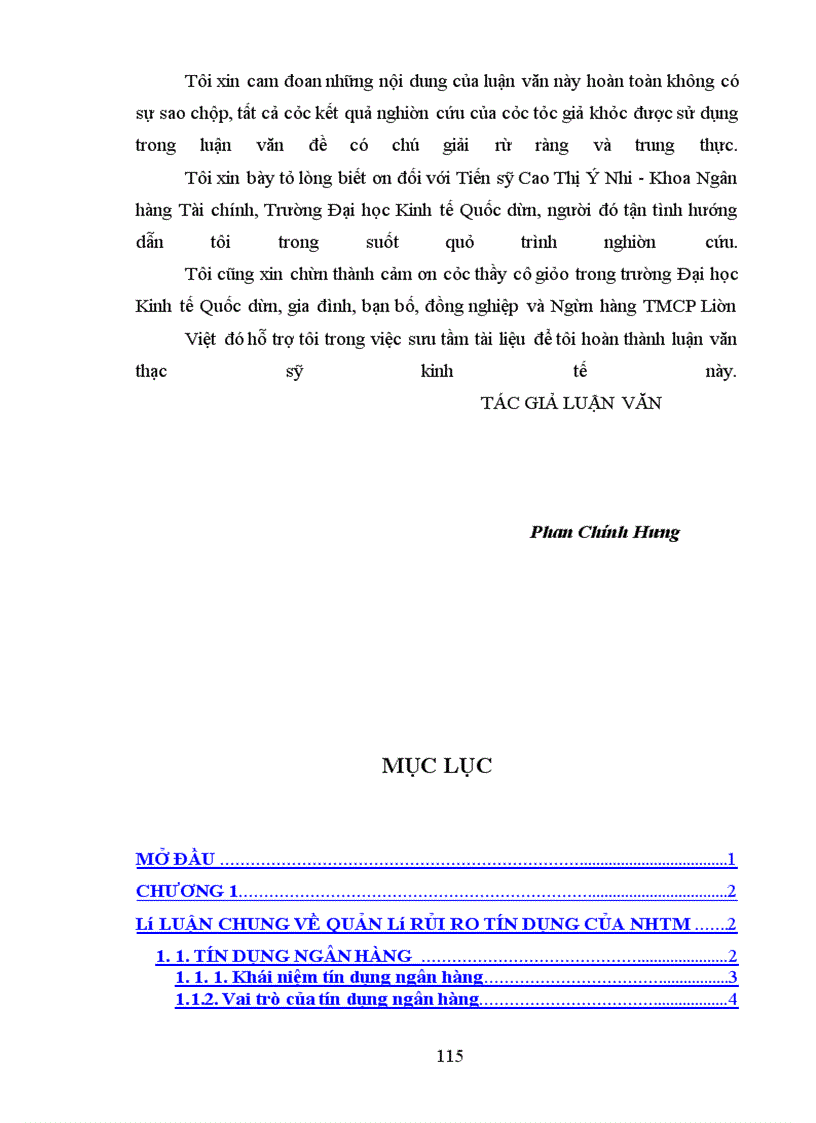 image for page Quản lý rủi ro tín dụng tại Ngân hàng TMCP Liên Việt