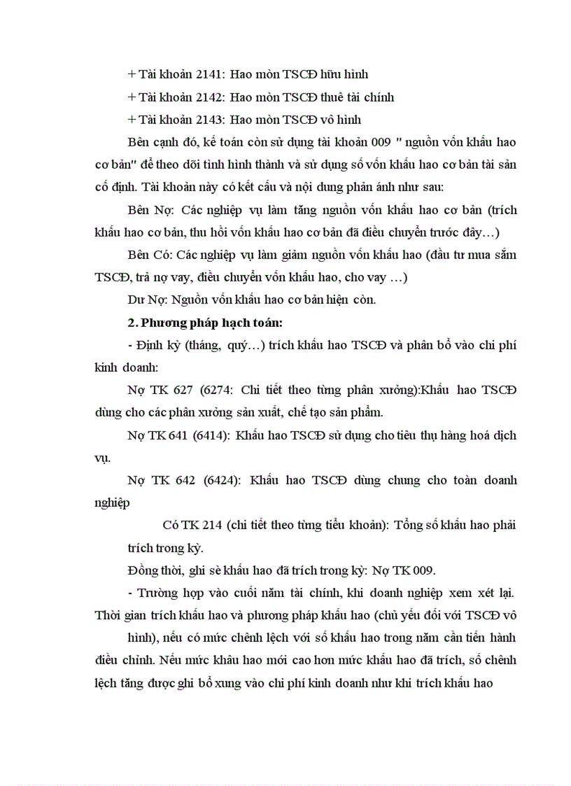 image for page Cơ sở lý luận về khấu hao TSCĐ và hạch toán khấu hao TSCĐ