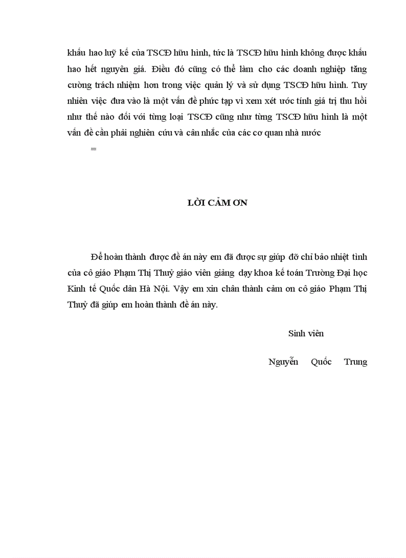 image for page Cơ sở lý luận về khấu hao TSCĐ và hạch toán khấu hao TSCĐ