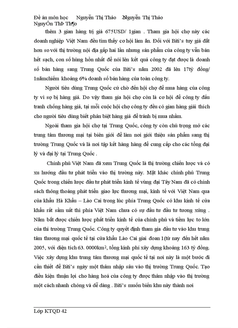 image for page Chiến lược thâm nhập thị trường Trung Quốc của công ty biti