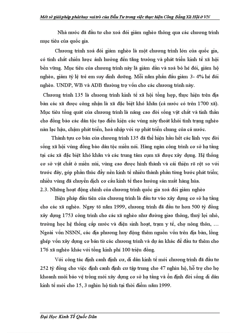 image for page Một số giải pháp phát huy vai trò của Đầu Tư trong việc thực hiện công Bằng Xã Hội ở VN