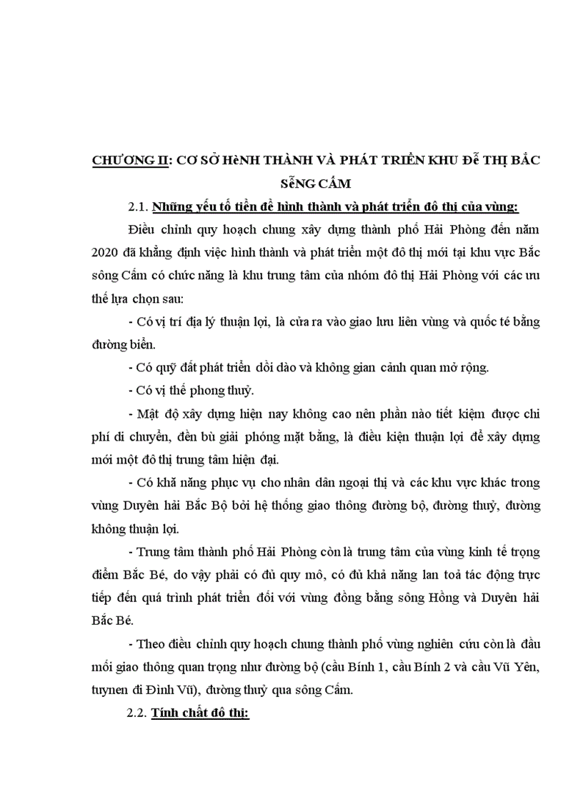 image for page Nội dung quy hoạch chi tiết khu đô thị bắc sông Cấm