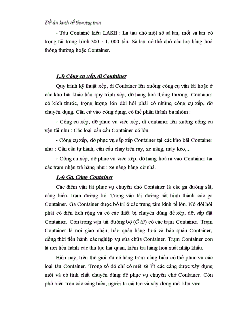 image for page Thực trạng và giải pháp phát triển của quá trình Container hoá trong vận tải biển ở Việt Nam