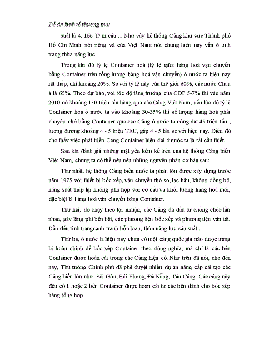 image for page Thực trạng và giải pháp phát triển của quá trình Container hoá trong vận tải biển ở Việt Nam